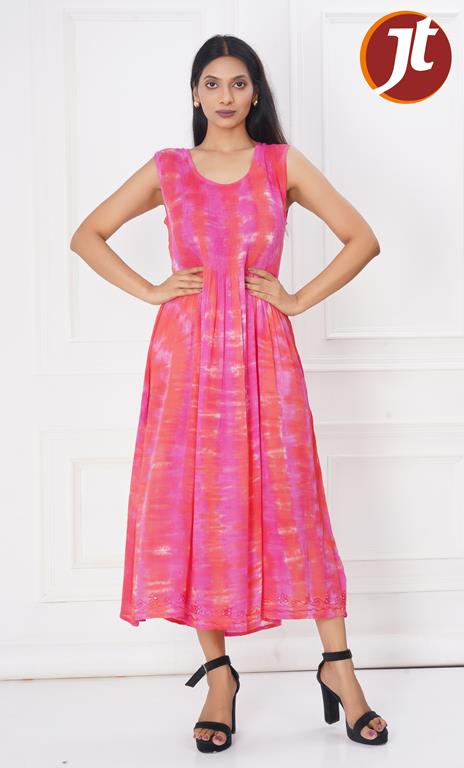 WOMEN WESTERN BOBBIN DRESS C/S
